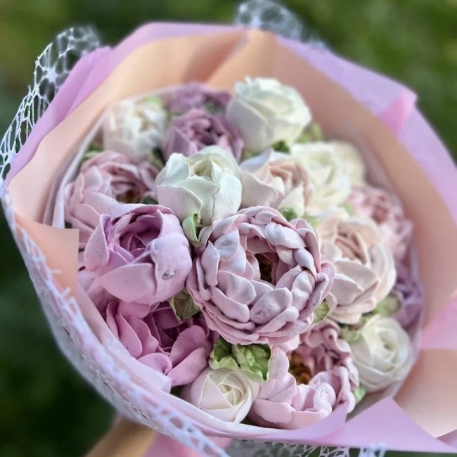 Букет цветов "Зефирный букет №2"